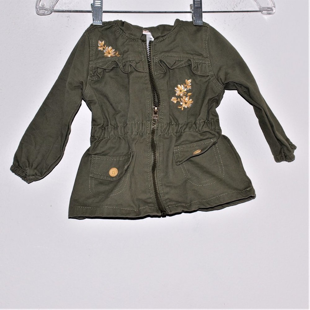 Daisy Fuentes Baby Girl Hooded Denim Jacket Size 18 Months.